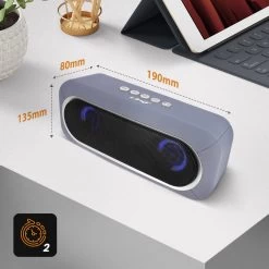 Enceinte Bluetooth Sans-fil, Son De Qualité 3W X 2 / LED RVB, LinQ - Gris 17 Enceinte Bluetooth Sans-fil, Son De Qualité 3W X 2 / LED RVB, LinQ - Gris -Musique recherchée. spik linq gy kb604 8