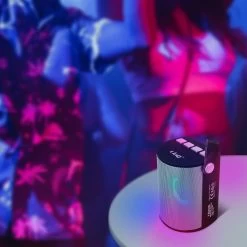 Enceinte Sans-fil Portable Avec LED Multicolore, Lecteur USB / Carte TF, LinQ - Argent -Musique recherchée. spik linq sl 683 5