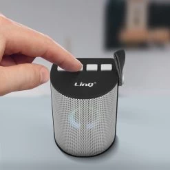 Enceinte Sans-fil Portable Avec LED Multicolore, Lecteur USB / Carte TF, LinQ - Argent -Musique recherchée. spik linq sl 683 7