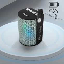 Enceinte Sans-fil Portable Avec LED Multicolore, Lecteur USB / Carte TF, LinQ - Argent -Musique recherchée. spik linq sl 683 8