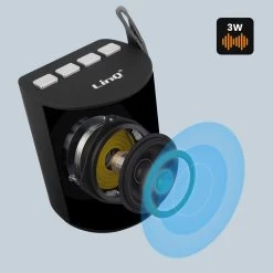 Enceinte Sans-fil Portable Avec LED Multicolore, Lecteur USB / Carte TF, LinQ - Argent -Musique recherchée. spik linq sl 683 9