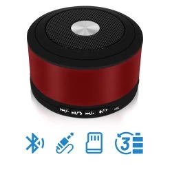 Mini Enceinte Bluetooth Venus Ronde - Rouge
