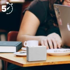 Enceinte Bluetooth Portable Certifiée IPX5, Autonomie 5H, Bigben Sydney Urbanista - Blanc -Musique recherchée. spik urba syd wh 6