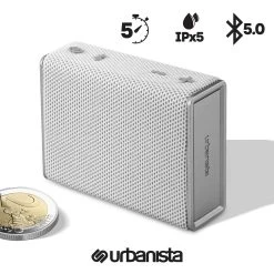 Enceinte Bluetooth Portable Certifiée IPX5, Autonomie 5H, Bigben Sydney Urbanista - Blanc