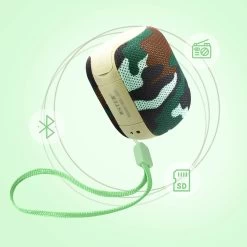 Mini Enceinte Bluetooth Ultra-compact, Portable Avec Dragonne - Vert -Musique recherchée. spik ws305 gn 6