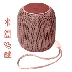 Mini Enceinte Bluetooth Ultra-compact, Portable Avec Dragonne - Rose