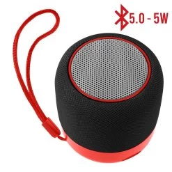 Mini Enceinte Bluetooth 5.0, Radio FM Et Micro Avec Dragonne, WSY01 - Noir