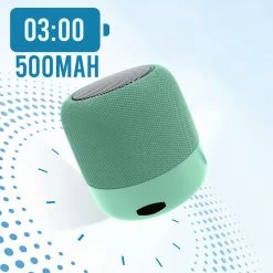 Mini Enceinte Bluetooth 5.0, Radio FM Et Micro Avec Dragonne, WSY01 - Vert -Musique recherchée. spik y01 gn 10