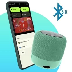 Mini Enceinte Bluetooth 5.0, Radio FM Et Micro Avec Dragonne, WSY01 - Vert -Musique recherchée. spik y01 gn 5