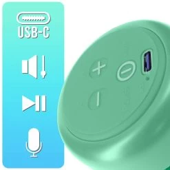 Mini Enceinte Bluetooth 5.0, Radio FM Et Micro Avec Dragonne, WSY01 - Vert -Musique recherchée. spik y01 gn 6