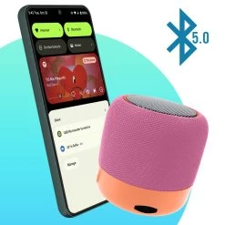 Mini Enceinte Bluetooth 5.0, Radio FM Et Micro Avec Dragonne, WSY01 - Rose -Musique recherchée. spik y01 pk 5