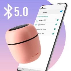 Enceinte Bluetooth 5.0 Portable Micro Et Radio FM Avec Dragonne, WSY06 - Rose -Musique recherchée. spik y06 pk 5