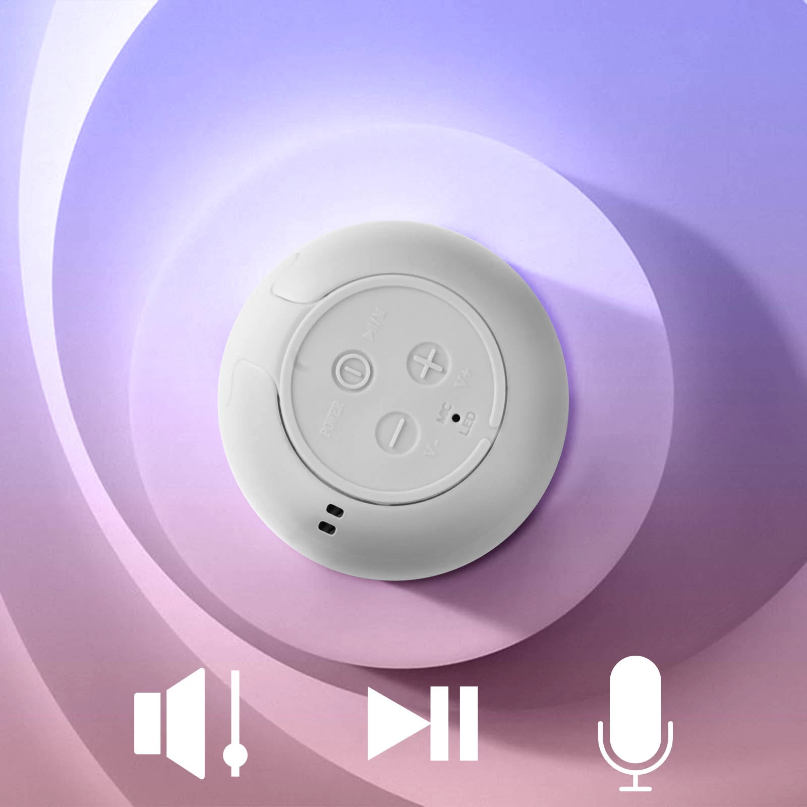 Enceinte Bluetooth 5.0 Portable Micro Et Radio FM Avec Dragonne, WSY06 - Blanc 8 Enceinte Bluetooth 5.0 Portable Micro Et Radio FM Avec Dragonne, WSY06 - Blanc – Image 6