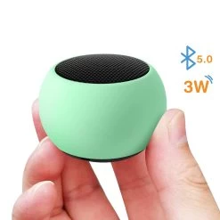 Mini Enceinte Bluetooth, Haut-Parleur 3W Avec Déclencheur D'Appareil Photo - Vert