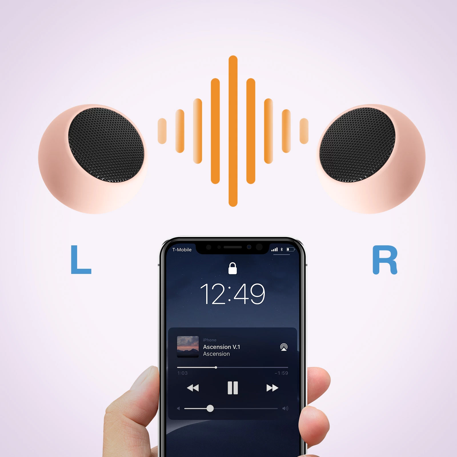 Mini Enceinte Bluetooth, Haut-Parleur 3W Avec Déclencheur D'Appareil Photo - Rose 7 Mini Enceinte Bluetooth, Haut-Parleur 3W Avec Déclencheur D'Appareil Photo - Rose – Image 5