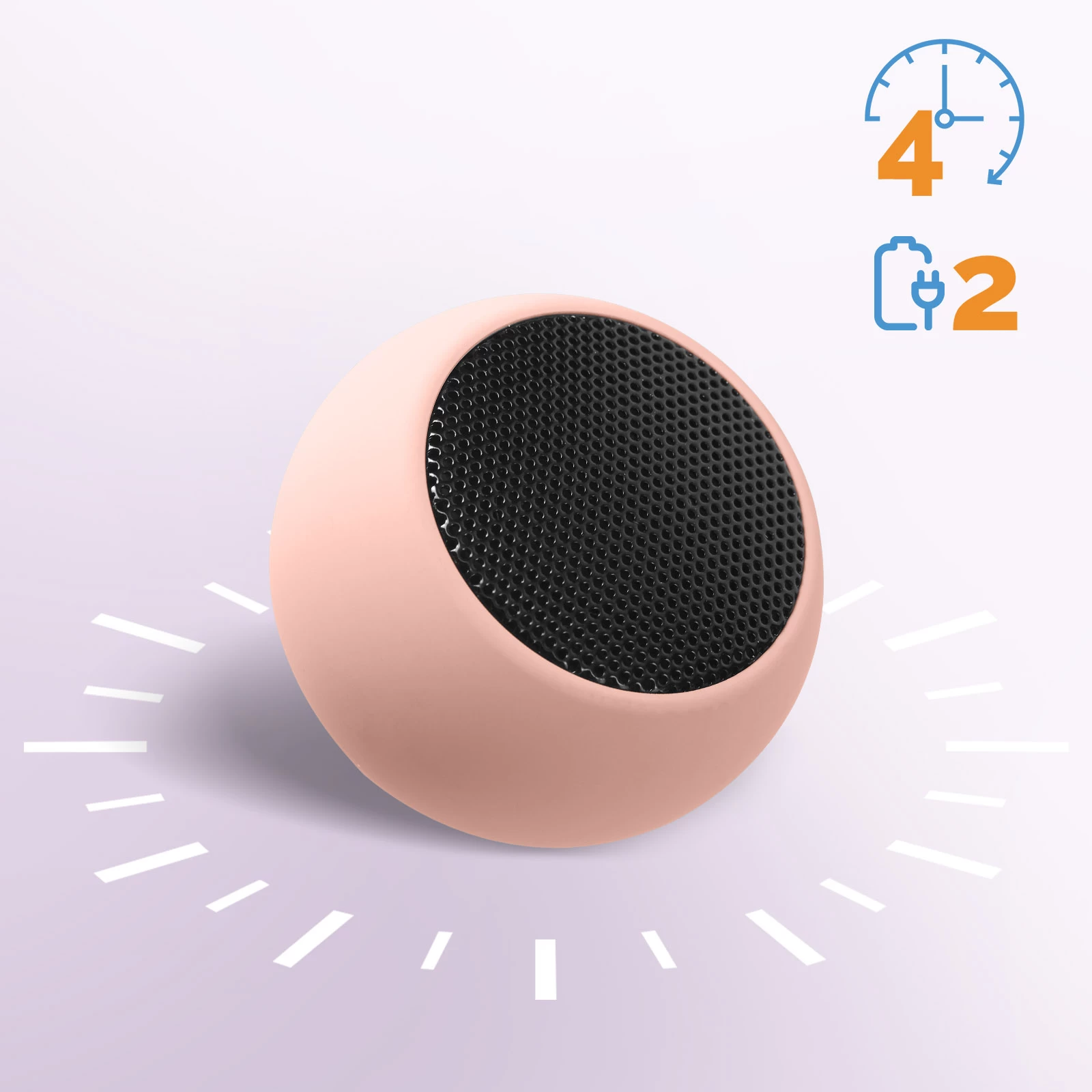 Mini Enceinte Bluetooth, Haut-Parleur 3W Avec Déclencheur D'Appareil Photo - Rose 8 Mini Enceinte Bluetooth, Haut-Parleur 3W Avec Déclencheur D'Appareil Photo - Rose – Image 6