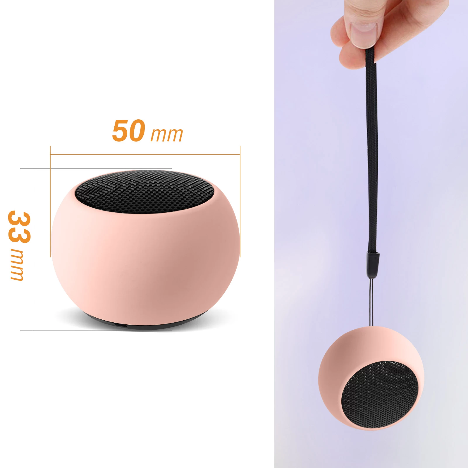 Mini Enceinte Bluetooth, Haut-Parleur 3W Avec Déclencheur D'Appareil Photo - Rose 11 Mini Enceinte Bluetooth, Haut-Parleur 3W Avec Déclencheur D'Appareil Photo - Rose – Image 9