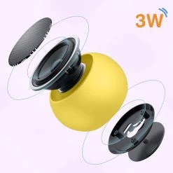 Mini Enceinte Bluetooth, Haut-Parleur 3W Avec Déclencheur D'Appareil Photo - Jaune -Musique recherchée. spik y3 yl 3