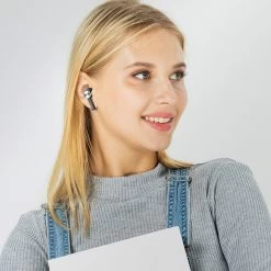 Écouteurs Bluetooth Sans-fil Avec Boitier De Charge, 4Smarts Pebble Series - Gris Foncé -Musique recherchée. tws 4sma gy 8