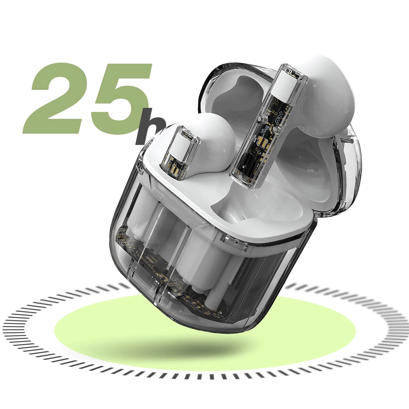Écouteurs Sans Fil Bluetooth étanche IPX4 Autonomie 25H, 4Smarts SkyBuds Lucid - Blanc 5 Écouteurs Sans Fil Bluetooth étanche IPX4 Autonomie 25H, 4Smarts SkyBuds Lucid - Blanc – Image 3