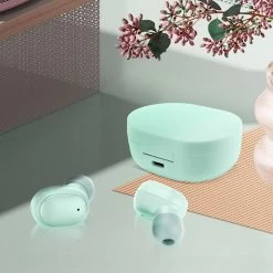 Écouteurs Sans Fil Bluetooth 5.2 Avec Boîtier De Charge Et Autonomie 12 Heures - Vert -Musique recherchée. tws a6s gn 3