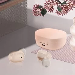 Écouteurs Sans Fil Bluetooth 5.2 Avec Boîtier De Charge Et Autonomie 12 Heures - Rose -Musique recherchée. tws a6s pk 3
