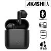Écouteurs Sans Fil Akashi Avec Boite De Charge, Bluetooth 5.0 Autonomies 20h IPx5 - Noir -Musique recherchée. tws aka bk r 2