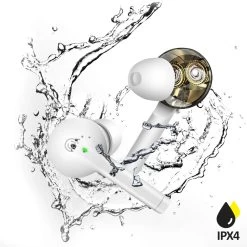 Écouteurs Bluetooth 5.3 Avec Boîtier De Charge Et Contrôle Tactile, Mode Gaming, Awei - Blanc -Musique recherchée. tws awei t12b 5