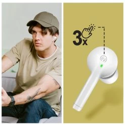 Écouteurs Bluetooth 5.3 Avec Boîtier De Charge Et Contrôle Tactile, Mode Gaming, Awei - Blanc -Musique recherchée. tws awei t12b 8