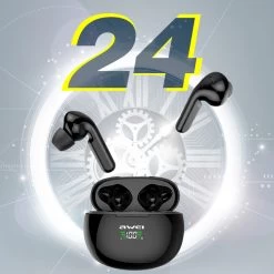 Écouteurs Sans Fil, Étui Avec Affichage LED, Contrôle Tactile et Micro Avec Réduction De Bruit, Awei - Noir 16 Écouteurs Sans Fil, Étui Avec Affichage LED, Contrôle Tactile et Micro Avec Réduction De Bruit, Awei - Noir -Musique recherchée. tws awei t15p 6