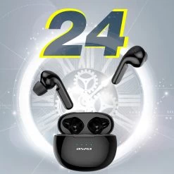 Écouteurs Sans Fil, Contrôle Tactile et Micro Avec Réduction De Bruit, Awei - Noir 14 Écouteurs Sans Fil, Contrôle Tactile et Micro Avec Réduction De Bruit, Awei - Noir -Musique recherchée. tws awei t15r 6