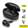 Écouteurs Sans Fil, Contrôle Tactile et Micro Avec Réduction De Bruit, Awei - Noir -Musique recherchée. tws awei t15r r 2