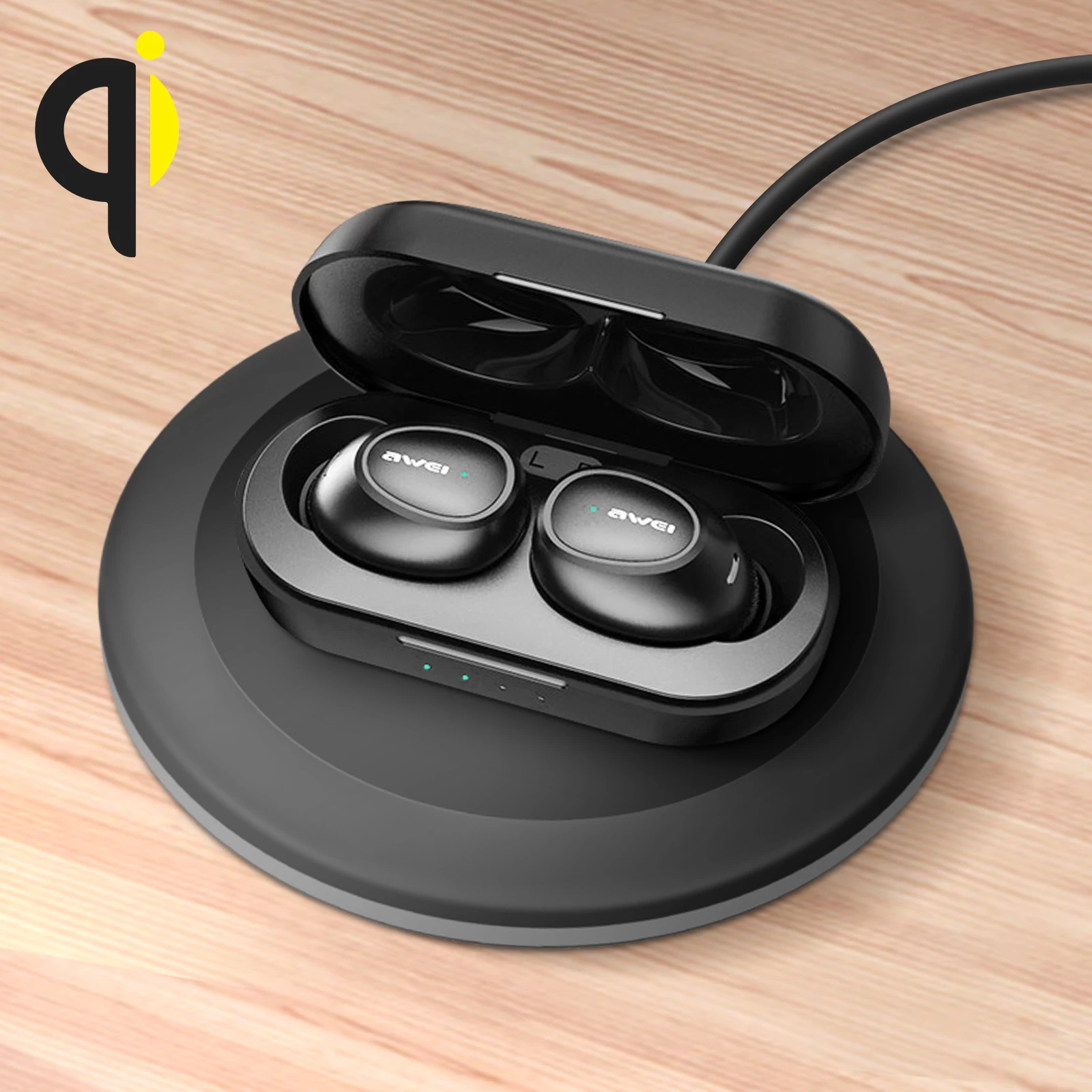 Écouteurs Sans Fil, Étui Compatible Charge Sans Fil, Commande Tactile Et Étancheité IPX6, Awei - Noir 7 Écouteurs Sans Fil, Étui Compatible Charge Sans Fil, Commande Tactile Et Étancheité IPX6, Awei - Noir – Image 5