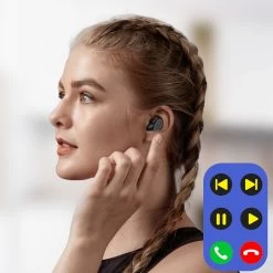 Écouteurs Sans Fil, Port Ergonomique Avec Étui De Charge Design, Awei - Noir 17 Écouteurs Sans Fil, Port Ergonomique Avec Étui De Charge Design, Awei - Noir -Musique recherchée. tws awei t55 6