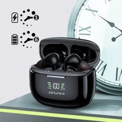 Écouteur Sans Fil Bluetooth Smart-Touch Intra-auriculaire Avec Boîtier De Chargement - Noir -Musique recherchée. tws awei ta8 8