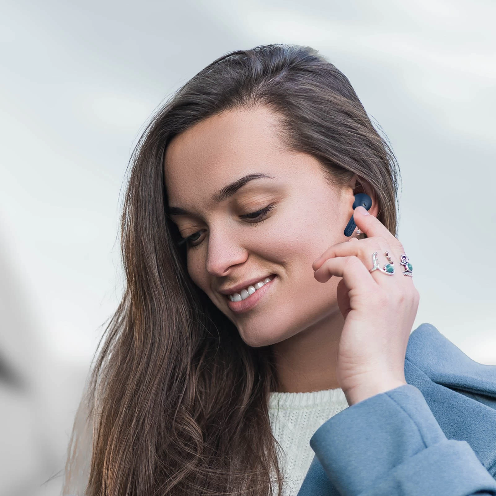 Écouteurs Sans-fil Intra-auriculaires, Bluetooth 5.3 Autonomie Totale 30 Heures, Defunc True Audio - Bleu Marine 8 Écouteurs Sans-fil Intra-auriculaires, Bluetooth 5.3 Autonomie Totale 30 Heures, Defunc True Audio - Bleu Marine – Image 6