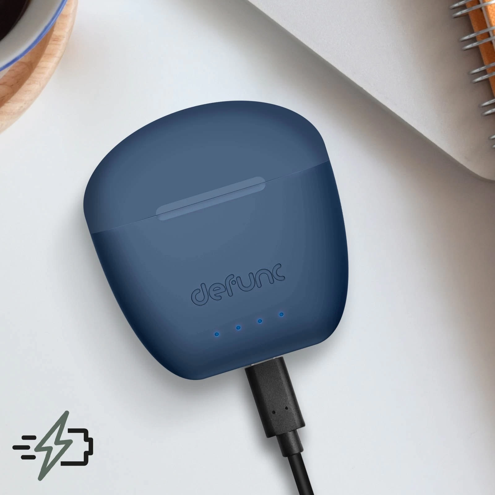 Écouteurs Sans-fil Intra-auriculaires, Bluetooth 5.3 Autonomie Totale 30 Heures, Defunc True Audio - Bleu Marine 11 Écouteurs Sans-fil Intra-auriculaires, Bluetooth 5.3 Autonomie Totale 30 Heures, Defunc True Audio - Bleu Marine – Image 9