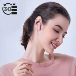 Écouteurs Sans-fil Intra-auriculaires, Bluetooth 5.3 Autonomie Totale 30 Heures, Defunc True Audio - Rose -Musique recherchée. tws dfc in pk 8