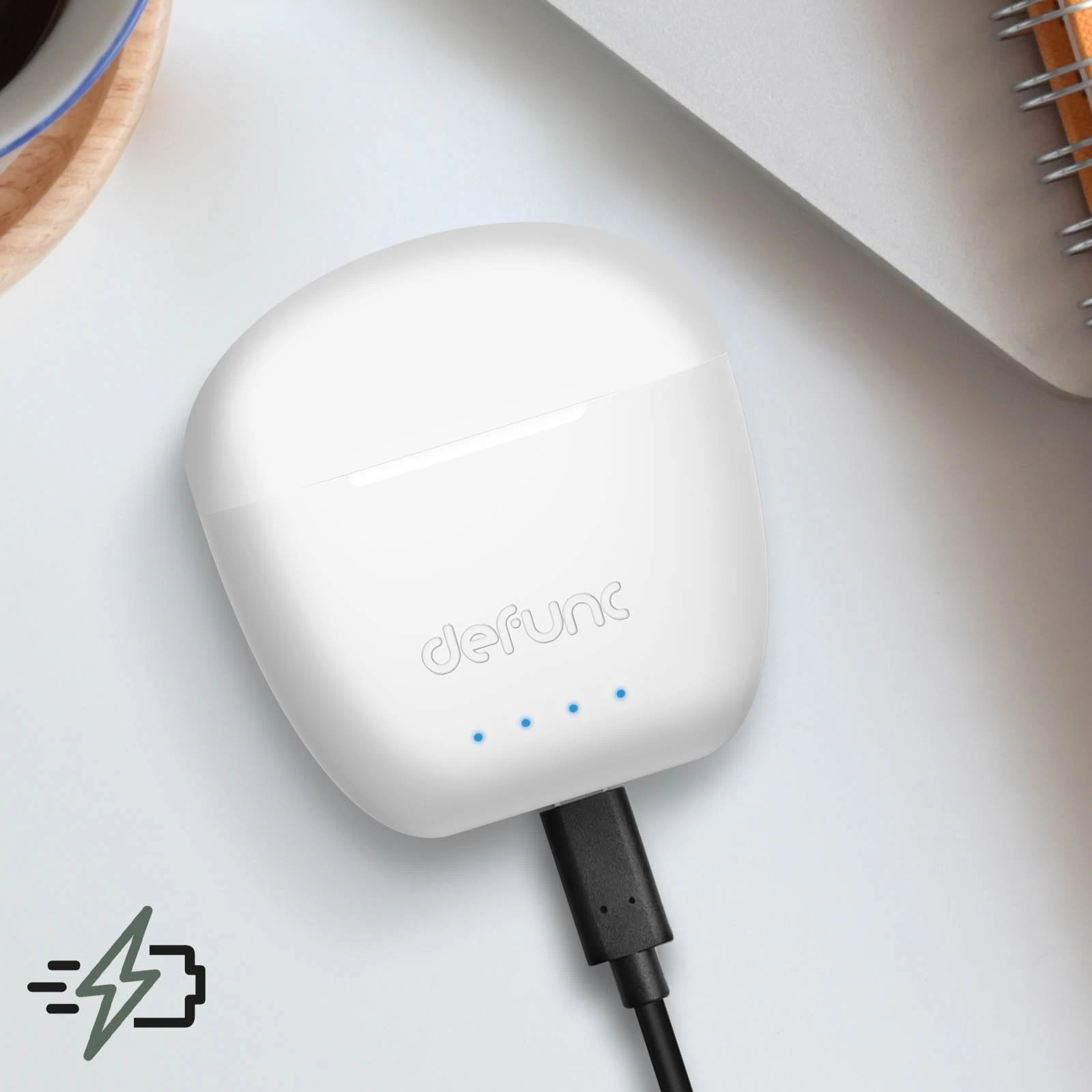 Écouteurs Sans-fil Intra-auriculaires, Bluetooth 5.3 Autonomie Totale 30 Heures, Defunc True Audio - Blanc 11 Écouteurs Sans-fil Intra-auriculaires, Bluetooth 5.3 Autonomie Totale 30 Heures, Defunc True Audio - Blanc – Image 9