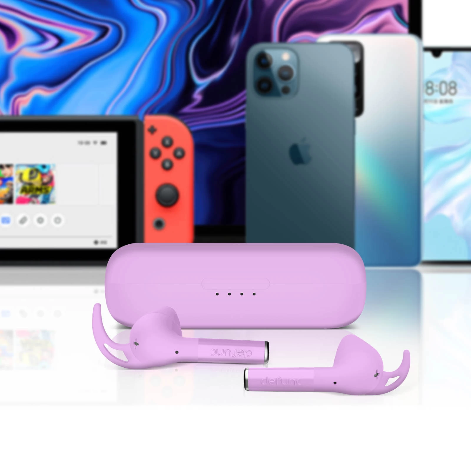 Écouteurs Sport Sans-fil Résistants à L'eau IPX5, Autonomie Totale 30 Heures, Defunc True Sport - Violet Clair 12 Écouteurs Sport Sans-fil Résistants à L'eau IPX5, Autonomie Totale 30 Heures, Defunc True Sport - Violet Clair – Image 10