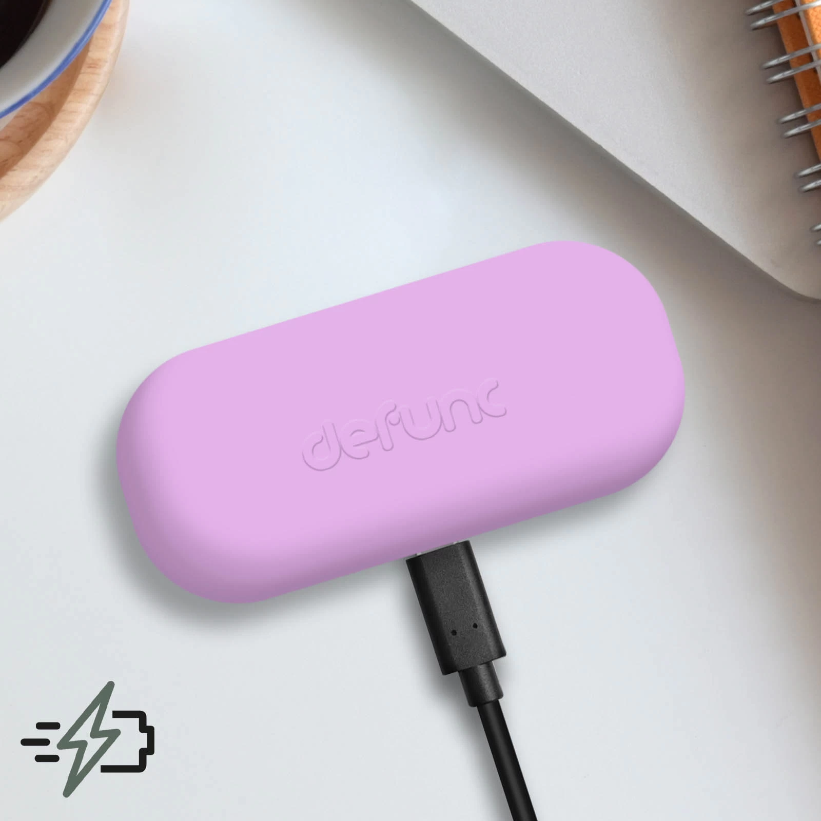 Écouteurs Sport Sans-fil Résistants à L'eau IPX5, Autonomie Totale 30 Heures, Defunc True Sport - Violet Clair 10 Écouteurs Sport Sans-fil Résistants à L'eau IPX5, Autonomie Totale 30 Heures, Defunc True Sport - Violet Clair – Image 8