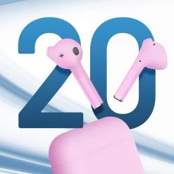 Écouteurs Bluetooth Defunc IPX4, Réducteur De Bruit Contrôle Tactile Et Boîtier De Charge - Rose -Musique recherchée. tws dfc talk pk 4