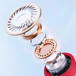 Écouteurs Bluetooth Defunc IPX4, Réducteur De Bruit Contrôle Tactile Et Boîtier De Charge - Rouge -Musique recherchée. tws dfc talk rd 3