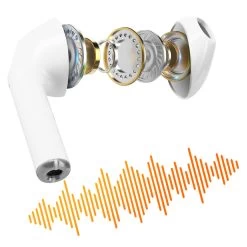 Écouteurs Sans Fil LinQ, Bluetooth Avec Commandes Tactiles, Fonction Battery Saver - Blanc 13 Écouteurs Sans Fil LinQ, Bluetooth Avec Commandes Tactiles, Fonction Battery Saver - Blanc -Musique recherchée. tws linq 33 3