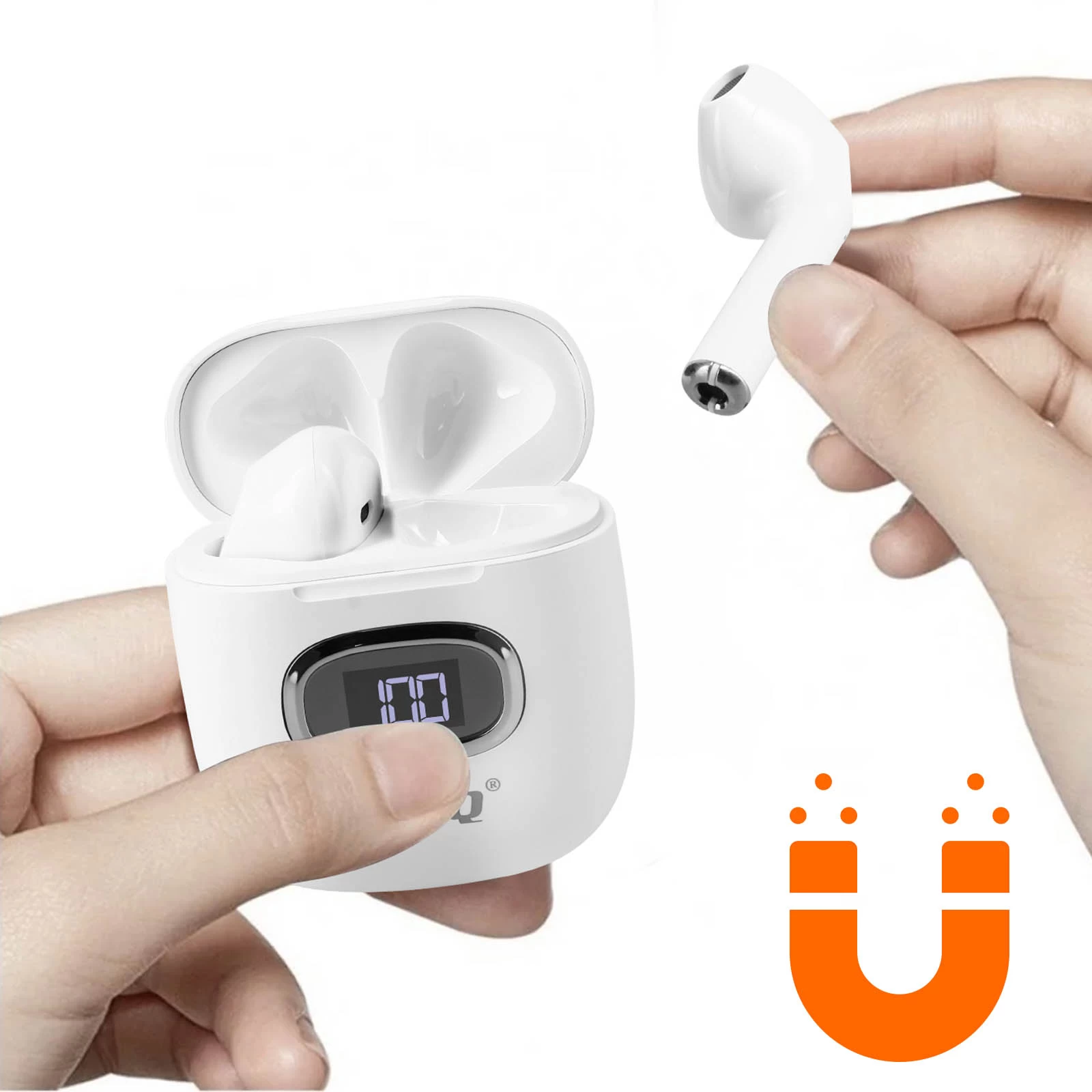 Écouteurs Sans Fil LinQ, Bluetooth Avec Commandes Tactiles, Fonction Battery Saver - Blanc 9 Écouteurs Sans Fil LinQ, Bluetooth Avec Commandes Tactiles, Fonction Battery Saver - Blanc – Image 7