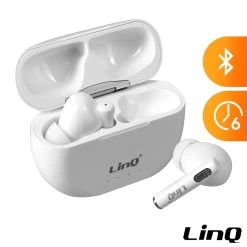 Écouteurs Sans Fil LinQ, Bluetooth Avec Commandes Tactiles, Autonomie 50h - Blanc