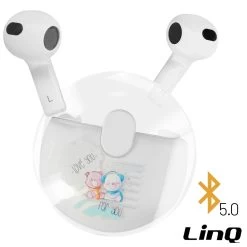 Écouteurs Bluetooth Sans Fil + Boitier De Charge Motif Oursons, LinQ