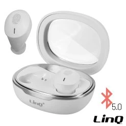 Écouteurs Bluetooth Sport, Commande Tactile - Autonomie 8h, LinQ - Blanc