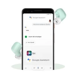 Écouteurs Bluetooth 5.3, So Seven Vert Menthe - Design Ultra Compact -Musique recherchée. tws so7 mn 4