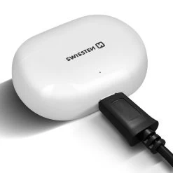 Écouteurs Bluetooth Sans Fil Avec Boîtier De Charge, Swissten ProTUNE - Blanc -Musique recherchée. tws swiss pro wh 8